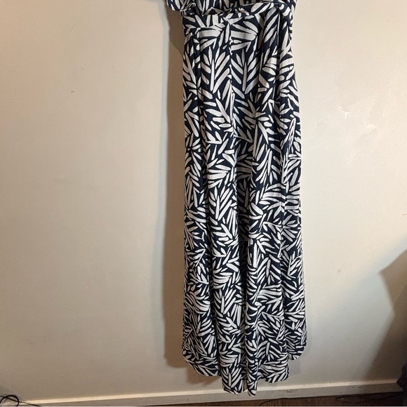 HUTCH Sz S Wrap Dress with Tie Bow Patterned High Low Ruffle Sleeves Lined Flowy - Picture 10 of 10
